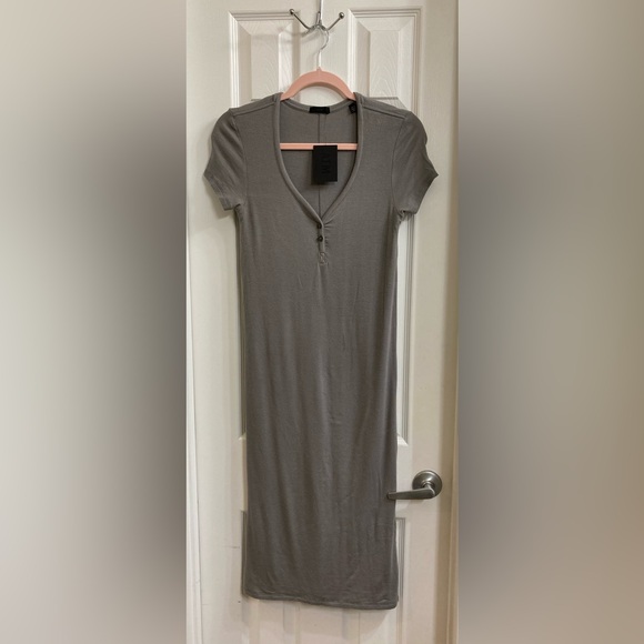 NWT ATM Anthony Thomas Melillo Stretch Modal Ribbed Midi Dress Size Medium - Picture 5 of 9